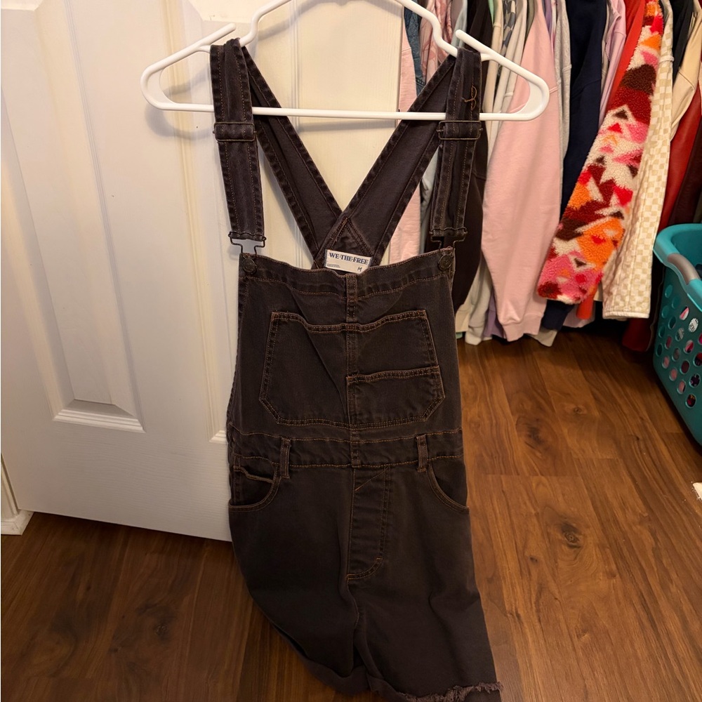 We the Free Brown Denim Overalls